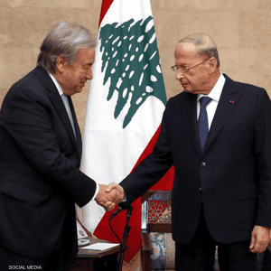 الرئيس اللبناني وأمين عام الأمم المتحدة