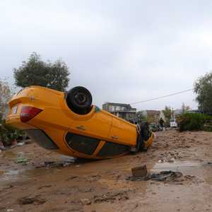 جانب من آثار الفيضانات في أربيل