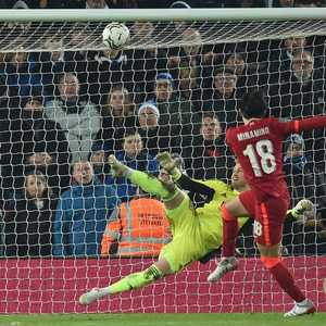 جانب من مباراة ليفربول وليستر سيتي.