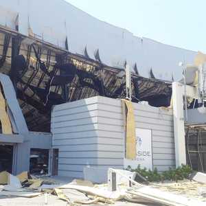 قاعة معرض الكتاب تضررت بشدة من انفجار مرفأ بيروت