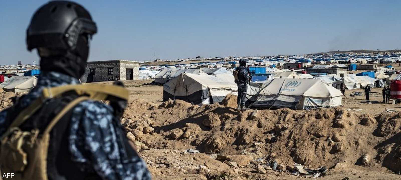 مخيم يتواجد فيه عناصر من داعش