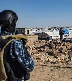 مخيم يتواجد فيه عناصر من داعش