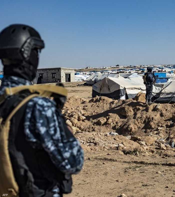 مخيم يتواجد فيه عناصر من داعش