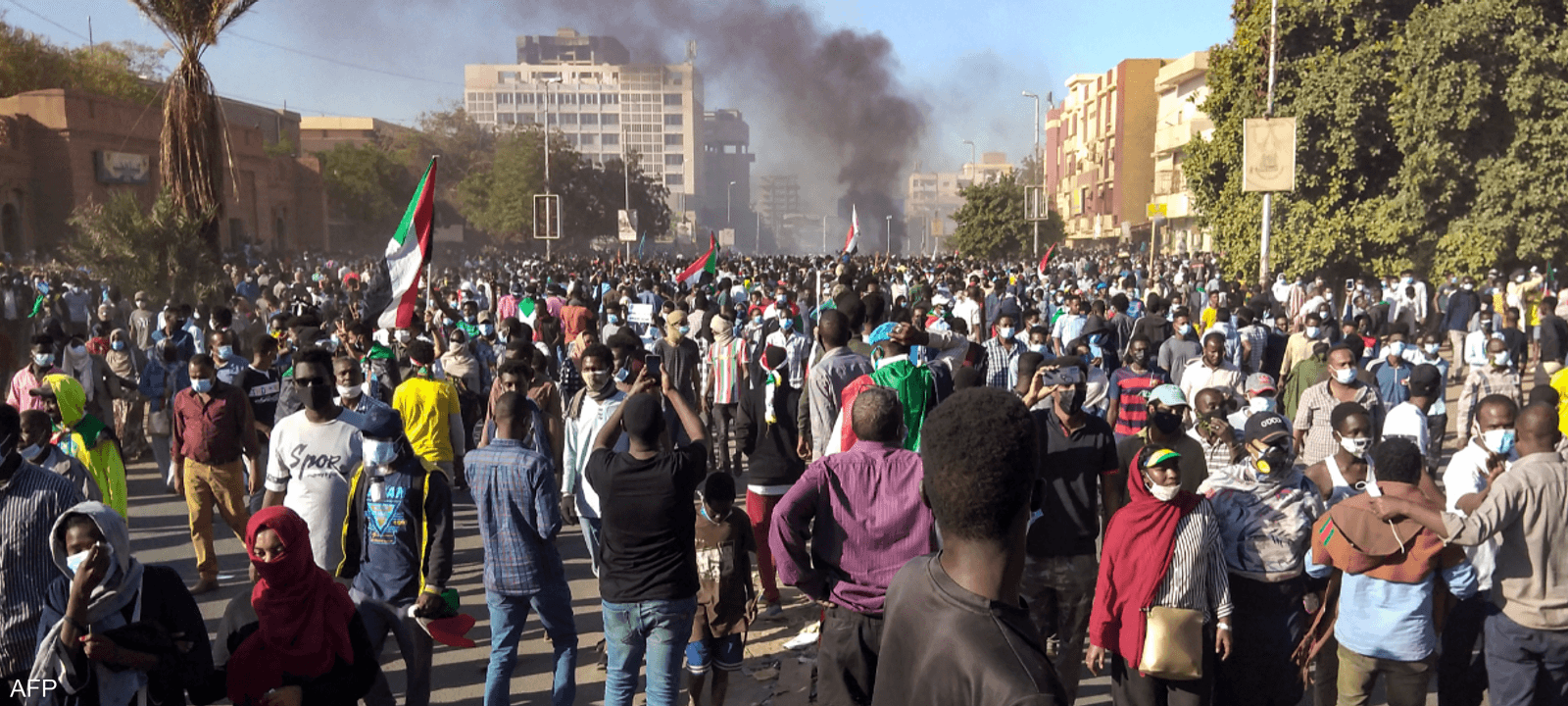 جانب من الاحتجاجات في السودان