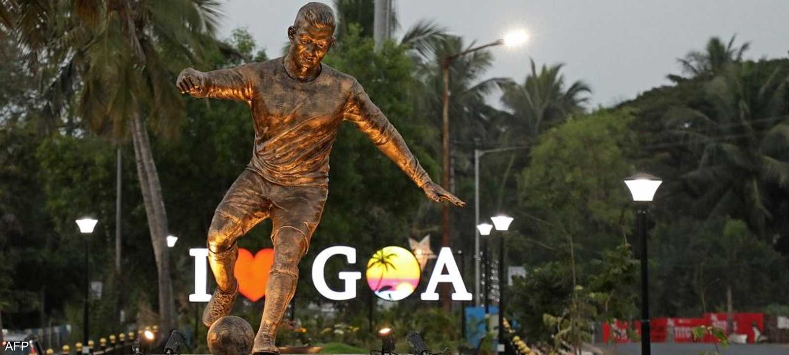 تمثال رونالدو الجديد في غوا