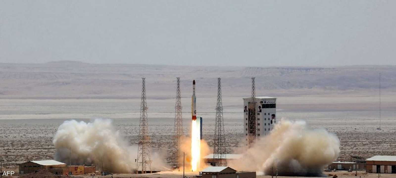 عملية إطلاق صاروخ إيراني في 2017.