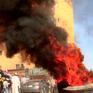 جانب من التظاهرات في الخرطوم