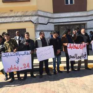 جانب من الاحتجاجات في ليبيا