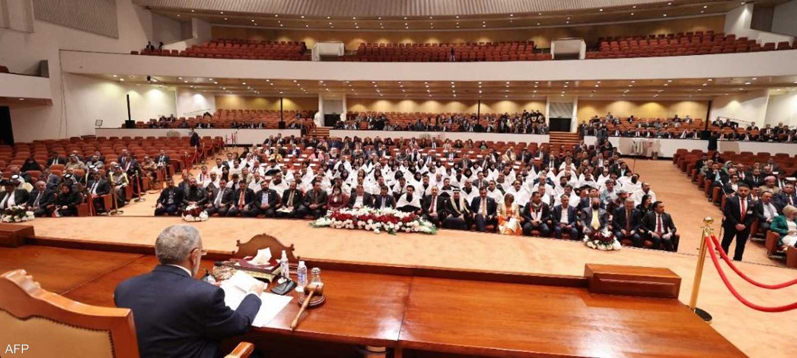 جانب من الجلسة الافتتاحية للبرلمان العراقي قبل يومين.
