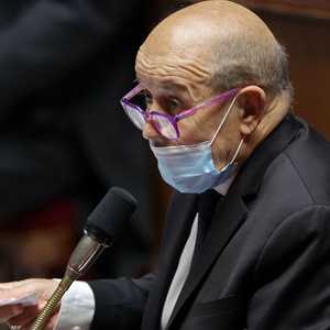 لودريان خلال جلسة البرلمان الفرنسي