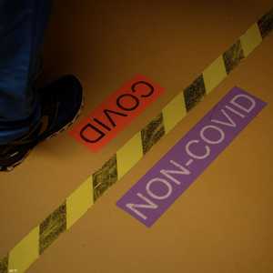 فواصل أرضية لأقسام علاجية لكورونا في مستشفى لا شو دو فون