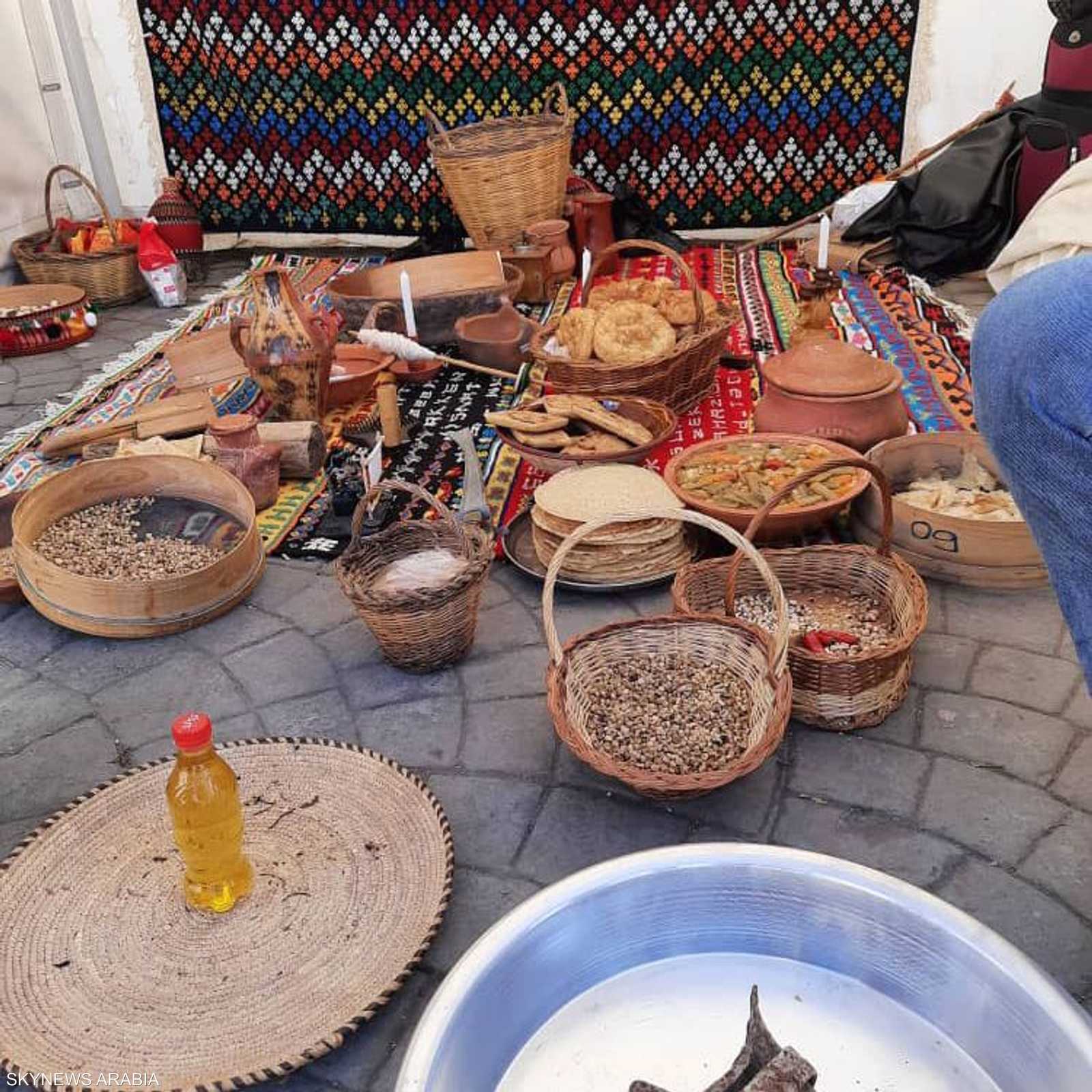 شمل الفعاليات استعراض المأكولات التقليدية الأمازيغية