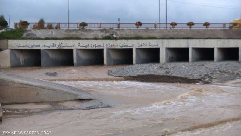 السيول تجتاح كردستان العراق وتسبب خسائر مادية
