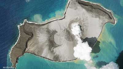 صورة جوية لبركان تونغا