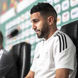 محرز في المؤتمر الصحفي قبل اللقاء