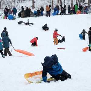 مدينة نيويورك اكتست باللون الأبيض بسبب الثلوج.