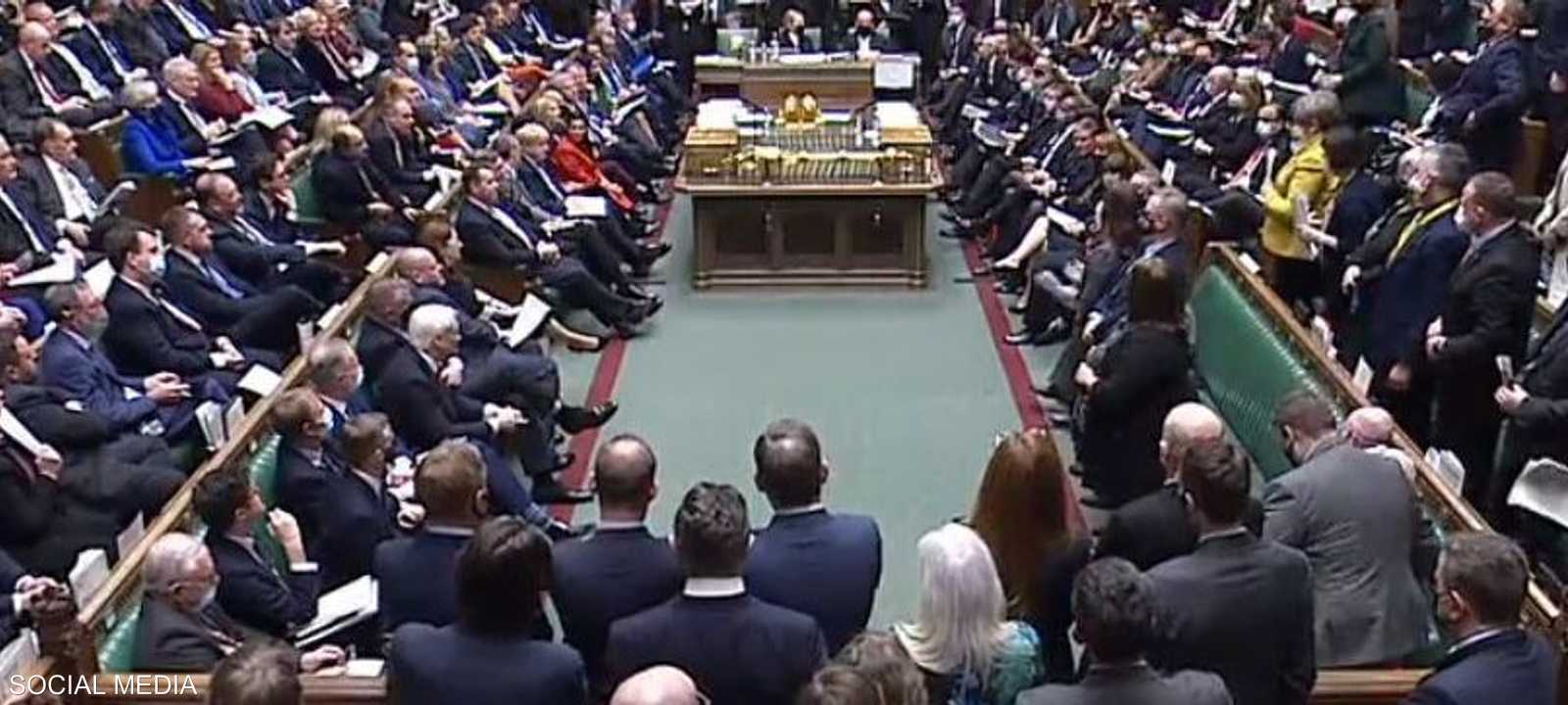 جلسة البرلمان البريطاني التي ناقشت حفلات جونسون