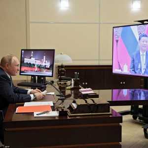 لقاء عن بعد بين الرئيس الصيني ونظيره الروسي في ديسمبر 2021.