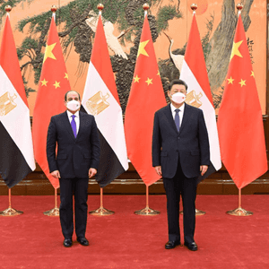 الرئيسان المصري عبد الفتاح السيسي والصيني شي جين بينغ