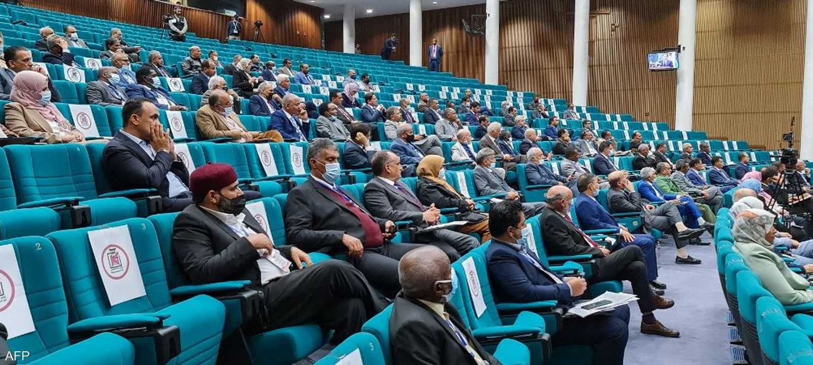 جانب من إحدى جلسات البرلمان الليبي السابقة في طبرق.