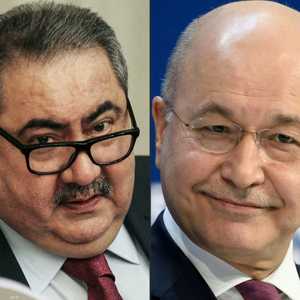 برهم صالح (يمين) وهوشيار زيباري يتنافسان على رئاسة العراق.