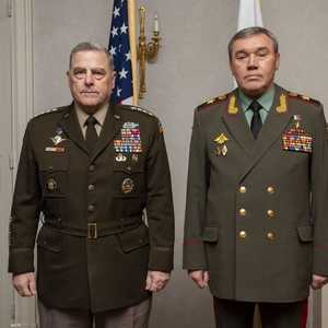 جانب من لقاء سابق بين ميلي وغيراسيموف في سبتمبر الماضي.