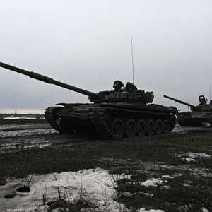 دبابات روسية في لقطة أرشيفية