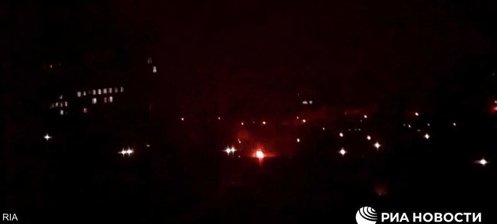 صورة للانفجار بثتها وكالة ريا نوفوستي الروسية