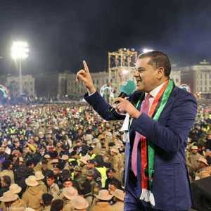 الدبيبة يلقي كلمة في احتفالات ثورة فبراير