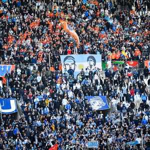 جماهير فريق مرسيليا خلال مباراة سابقة - أرشيف.