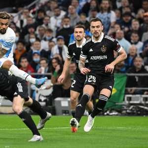 من مباراة مرسيليا مع قرة باغ