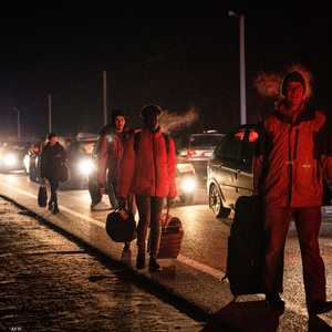 أشخاص فارون من الحرب في أوكرانيا إلى حدود بولندا