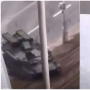 لحظة دهس الدبابة