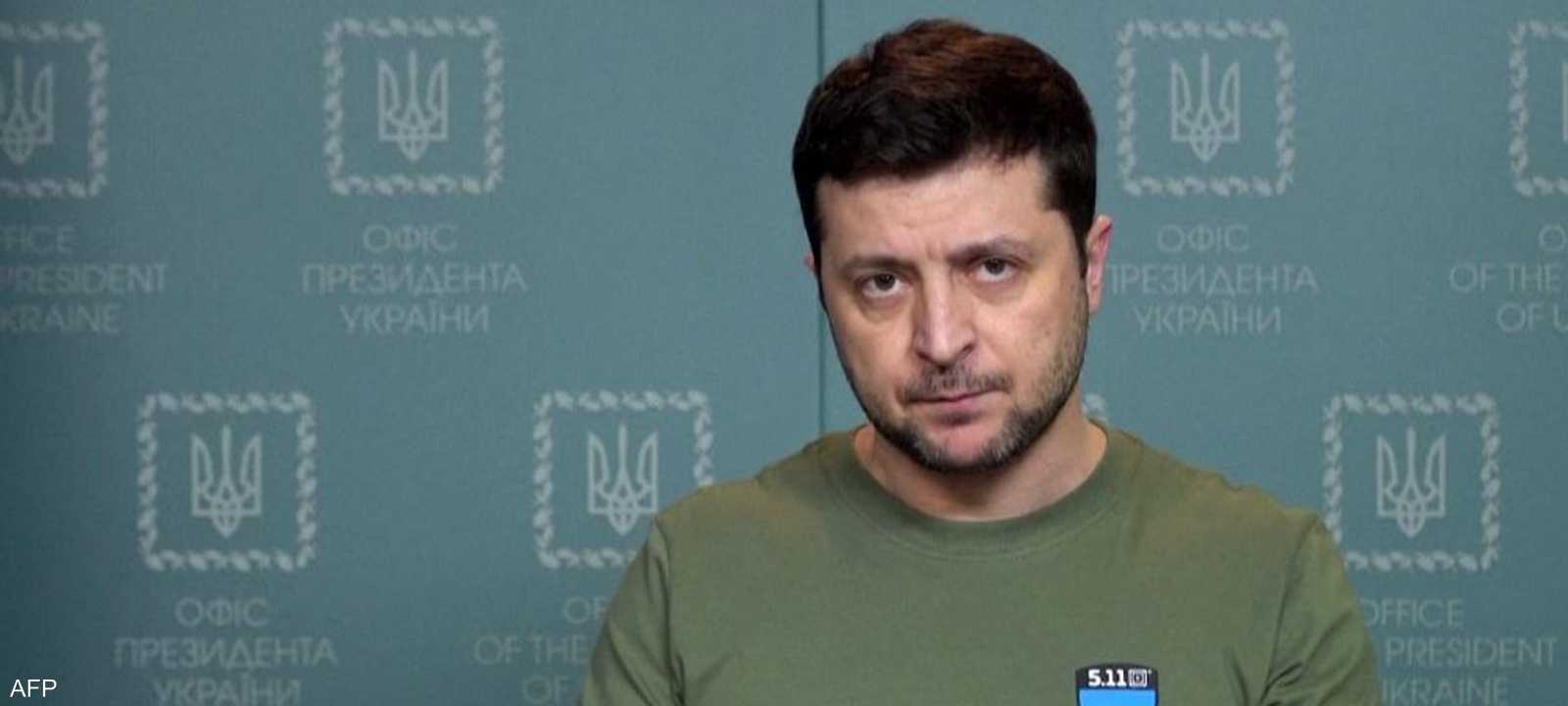 زيلينسكي خلال الكلمة