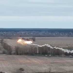 تدمير مروحية روسية في أوكرانيا