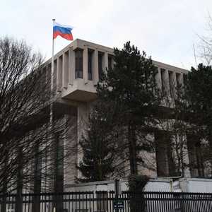 جانب من مبنى السفارة الروسية في باريس.