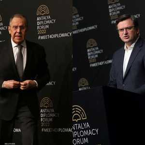 لافروف وكوليبا بعد اللقاء الذي جمعهما في أنطاليا