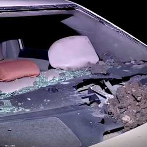 من آثار الصواريخ التي سقطت على أربيل.