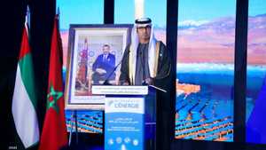 سلطان الجابر أثناء حديثه في مؤتمر الطاقة بالمغرب