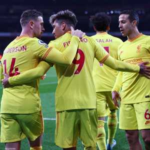 احتفال لاعبي ليفربول