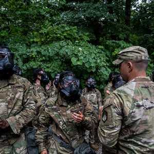 أرشيفية لتدريب جنود أميركيين على مواجهة السلاح الكيميائي