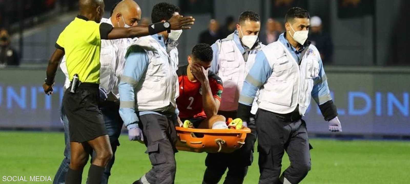 تعرض مدافع المنتخب المصري محمد عبد المنعم لإصابة خطيرة