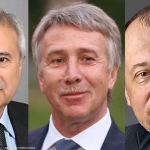 من اليمين.. ليسين وميخيلسون وأليكبيروف