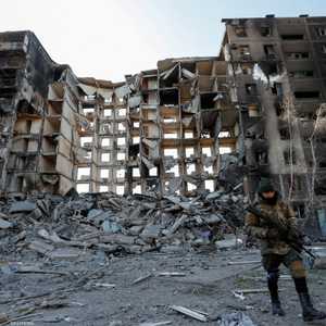 آثار الدمار في مدينة ماريوبول الواقعة في إقليم دونباس.