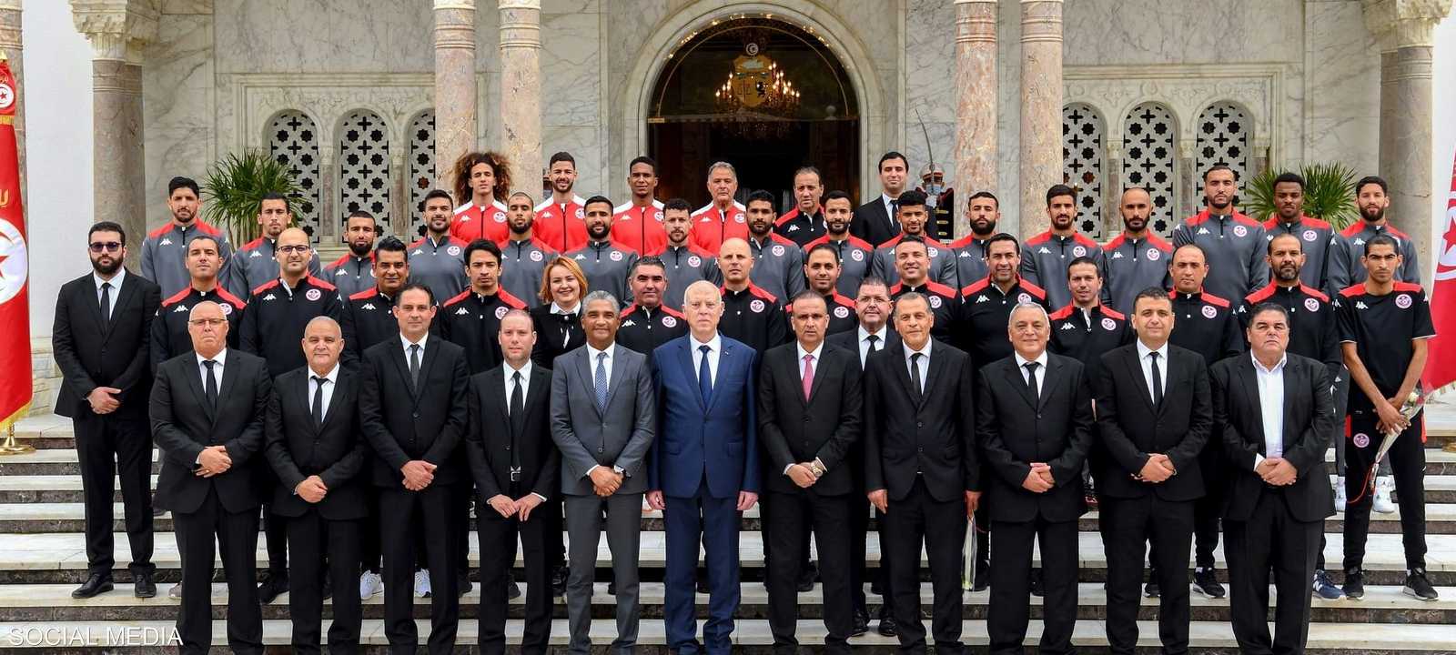 قيس سعيد استقبل لاعبي المنتخب التونسي