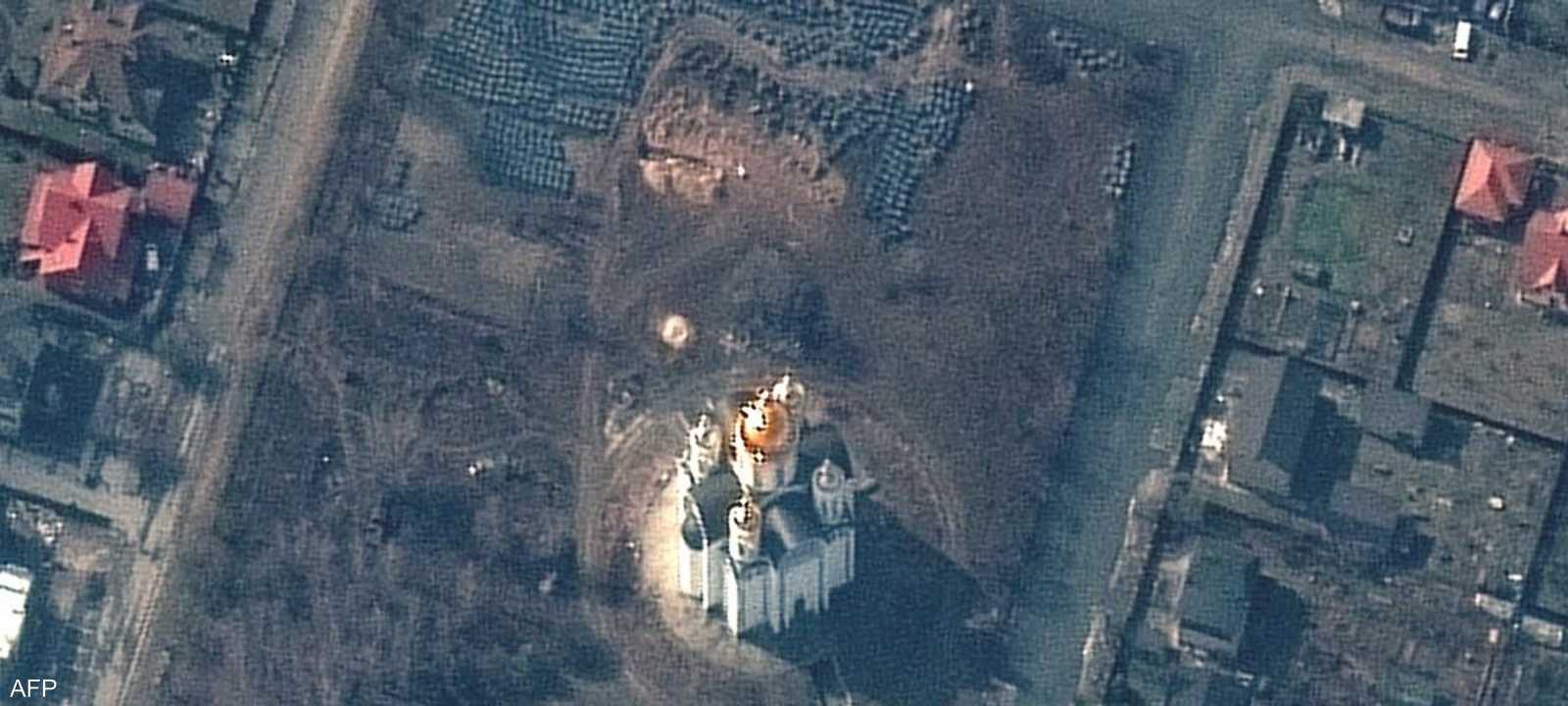 صور الأقمار الاصطناعية لبلدة بوتشا الأوكرانية