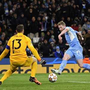 دي بروين مسجلا الهدف الوحيد