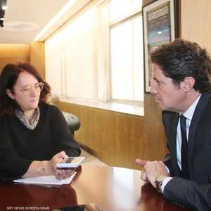 المكاري أثناء حديثه إلى مراسلة "سكاي نيوز عربية" في بيروت