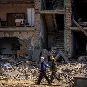 دمار هائل في مدينة كييف الأوكرانية