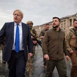 جونسون برفقة زيلينسكي في أوكرانيا